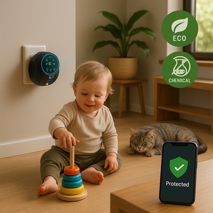 Plug-in ultrasonic pest repeller device