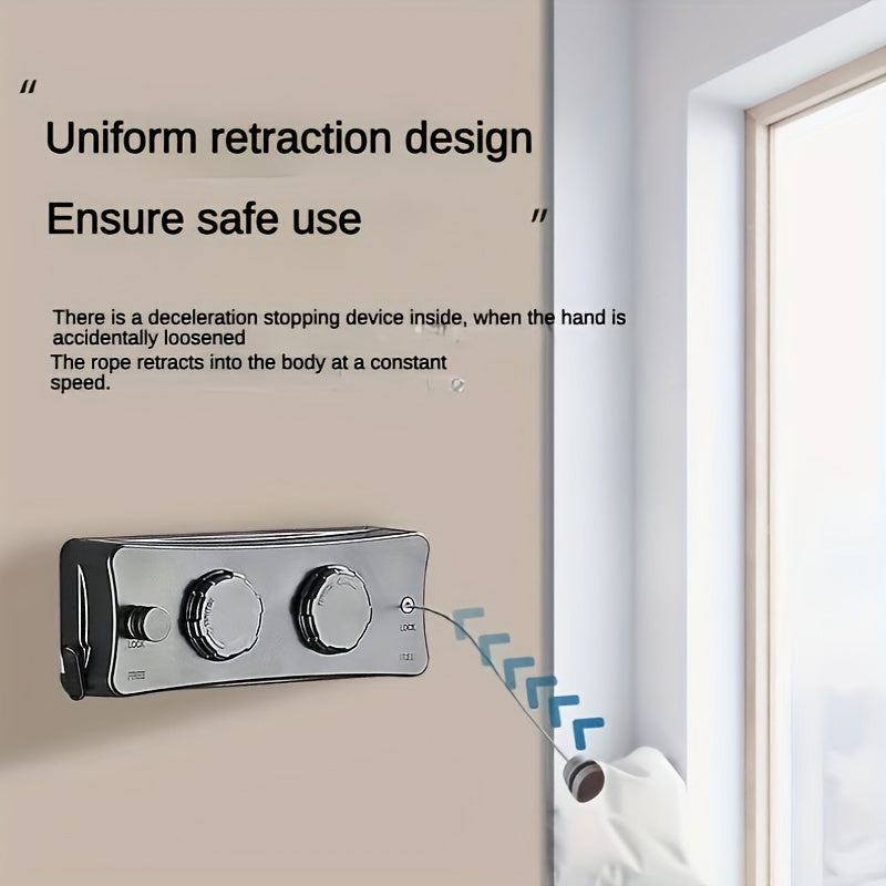 Foldable double stainless steel clothesline