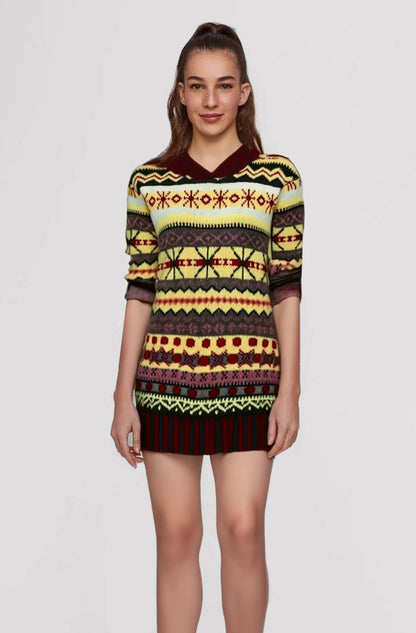 Women's Nordic Jumper – Warm Fair Isle Knit Pullover