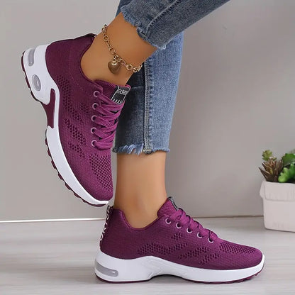 Orthopaedic Knit Sneakers for Women – Breathable Flyknit Trainers with Arch Support