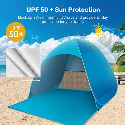 Beach Tent – UPF 50+ Sun Shelter with Ground Pegs