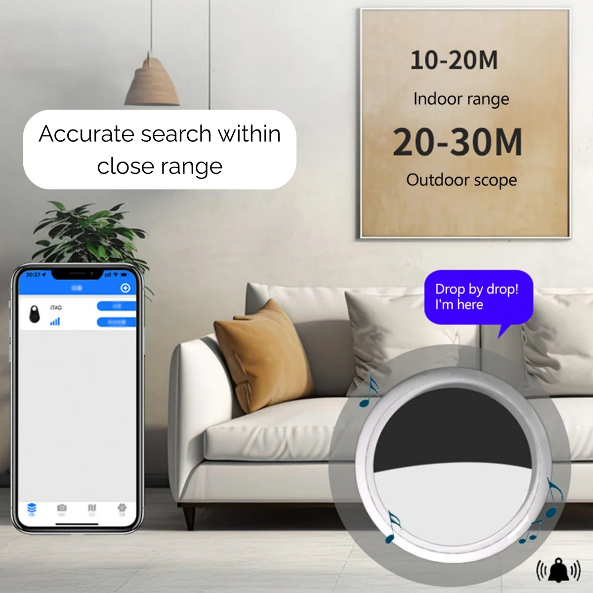 Bluetooth anti-loss tracker finder tag