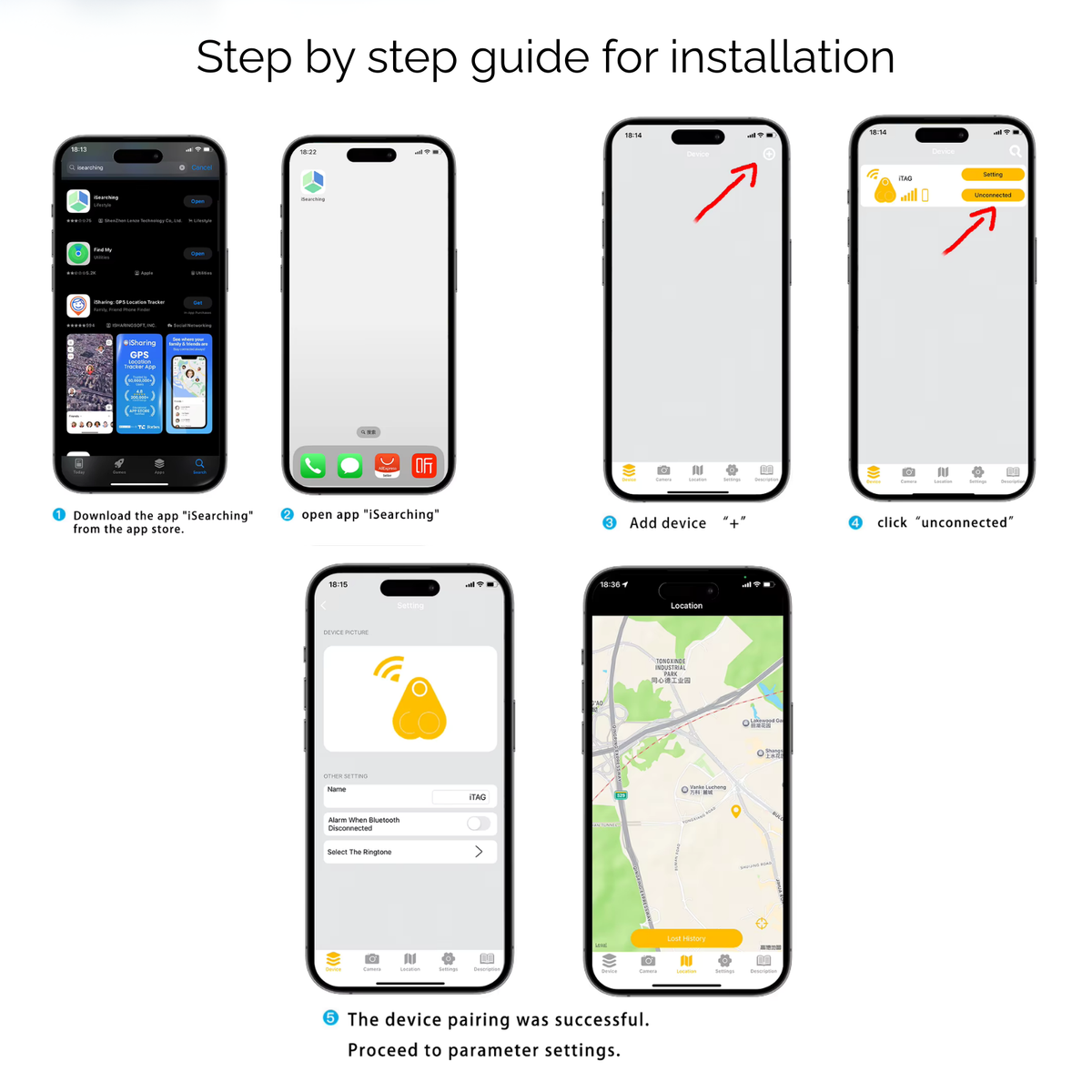 Bluetooth anti-loss tracker finder tag