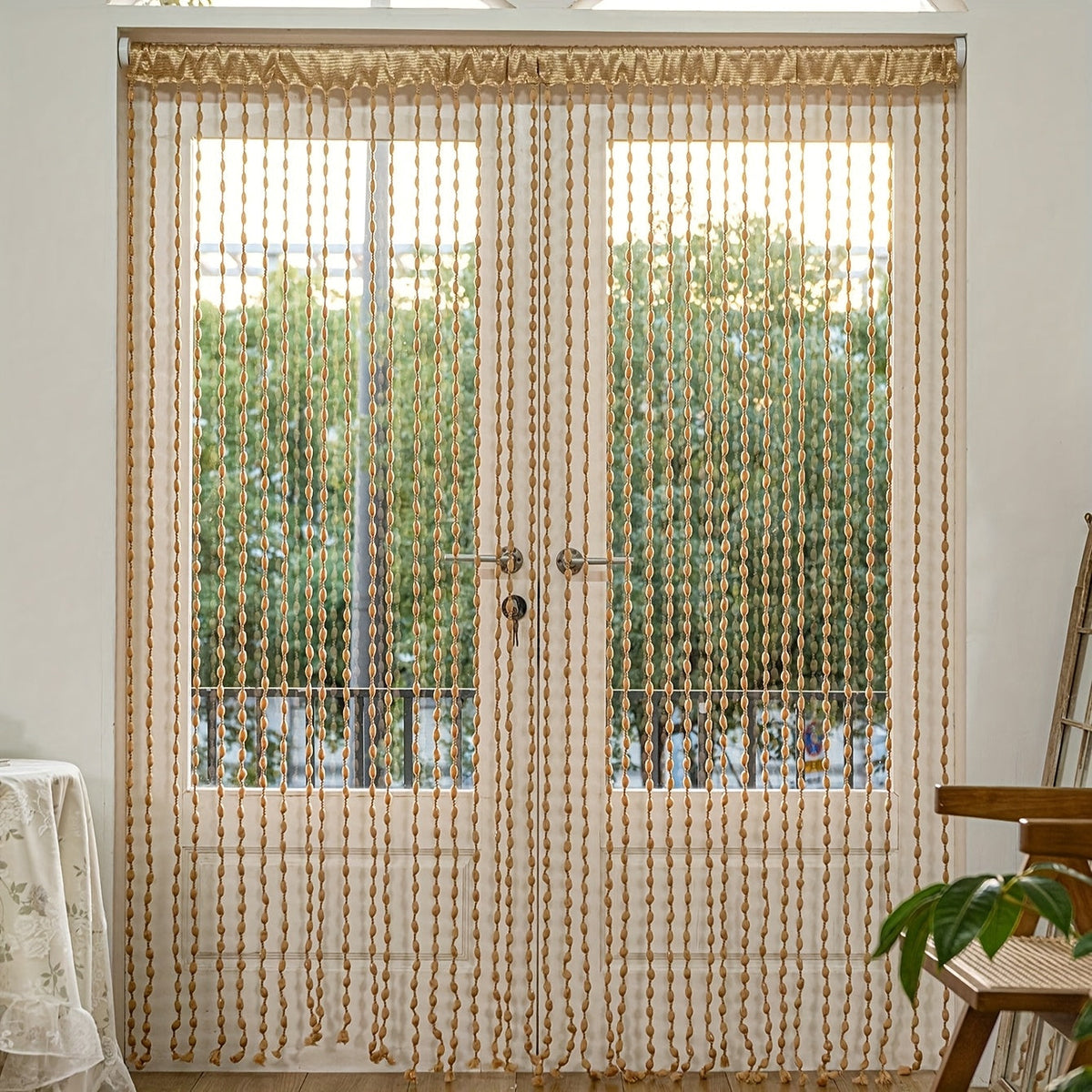 Decorative Beaded Curtain – Boho Door & Room Divider