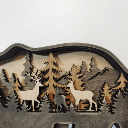 3D Handcrafted Wooden Animal Sculpture – Artistic Décor & Gift