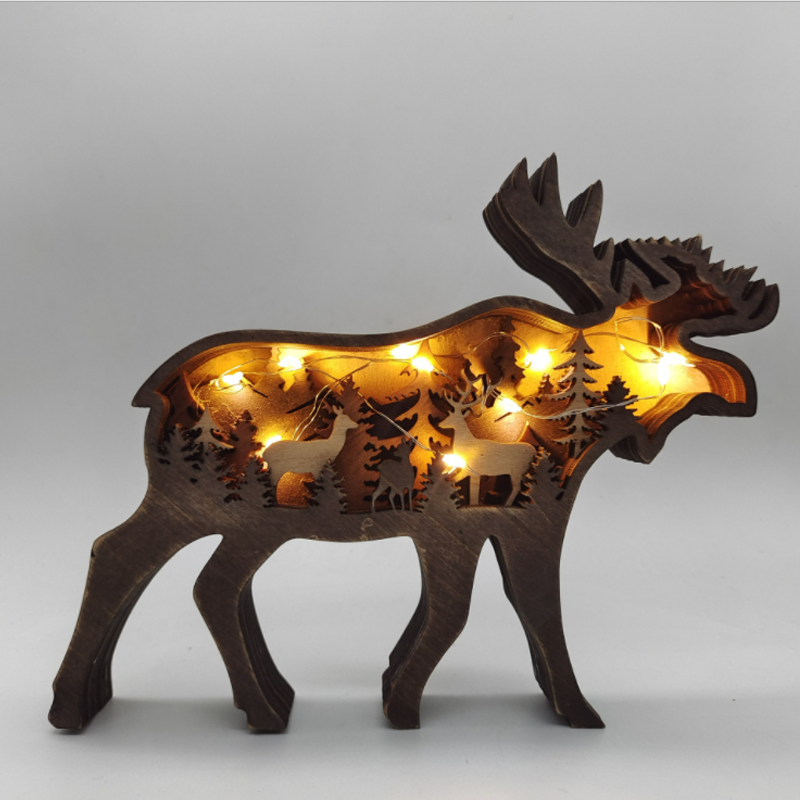 3D Handcrafted Wooden Animal Sculpture – Artistic Décor & Gift