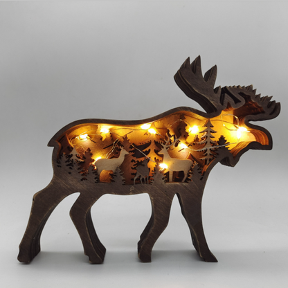 3D Handcrafted Wooden Animal Sculpture – Artistic Décor & Gift