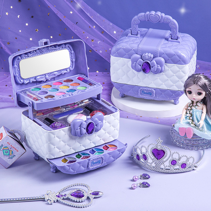 Princess kids make-up play case with mirror