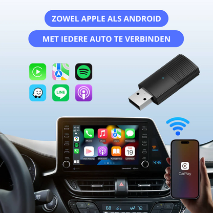 Wireless Car Adapter – CarPlay & Android Auto Connect Dongle