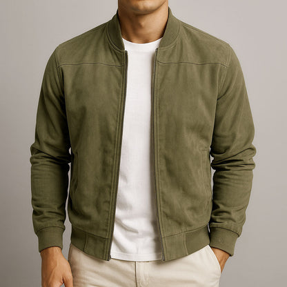 Men's minimalist zip jacket - detail