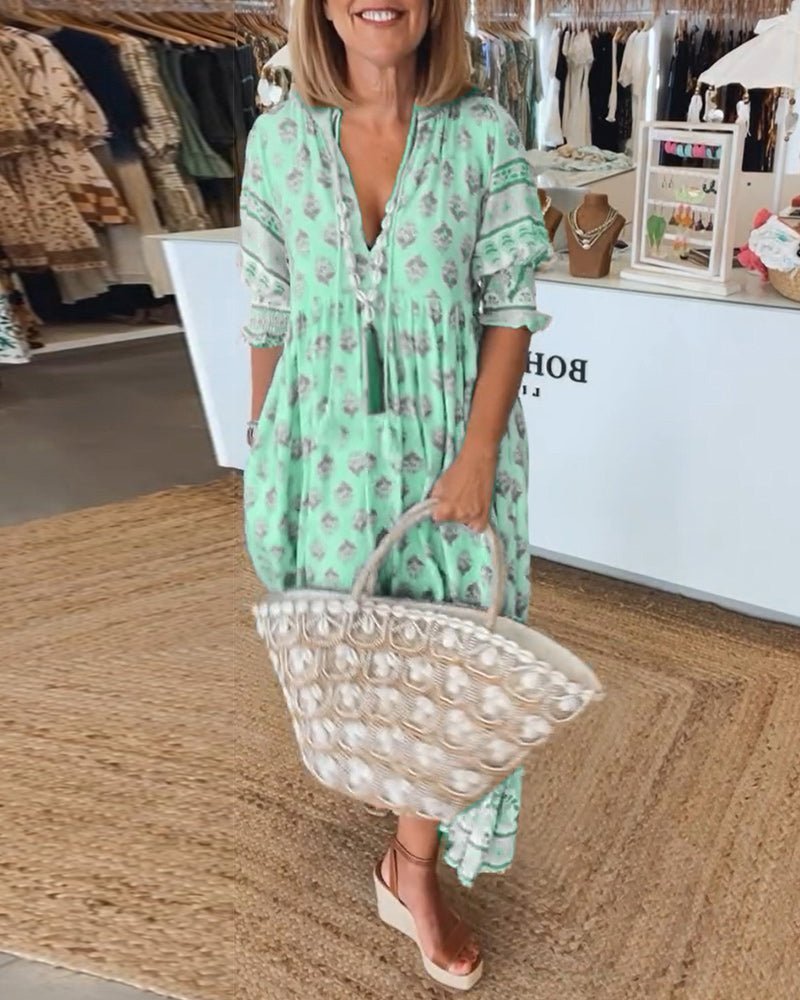 Women's floral midi summer dress