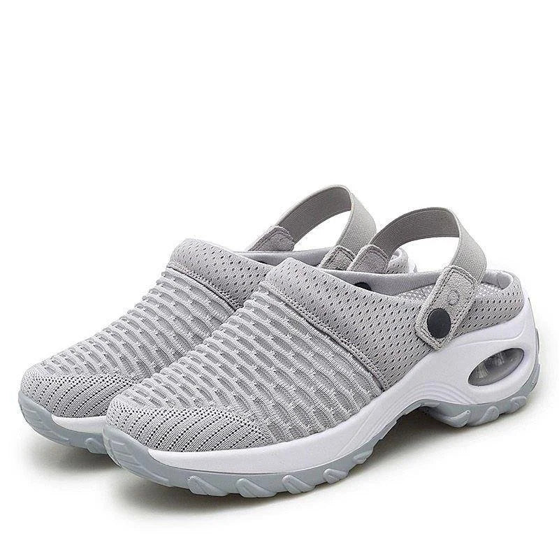 Orthopaedic Air Cushioned Shoes for Women – Breathable Mesh Trainers with Arch Support