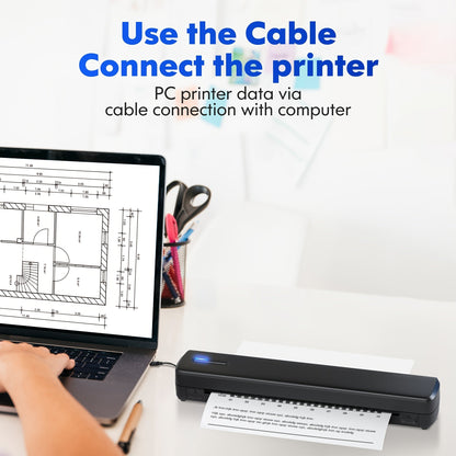 Portable Thermal Printer – Wireless Inkless A4 Printer