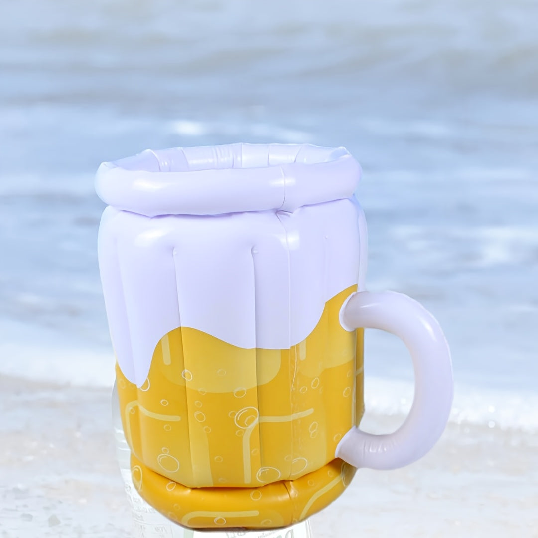 Inflatable portable ice bucket drinks cooler