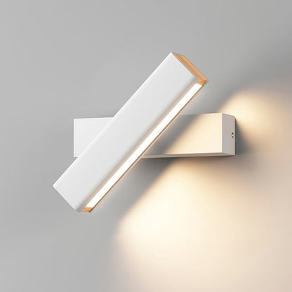 Minimalist Rectangular Wall Light – Adjustable Black & White Sconce
