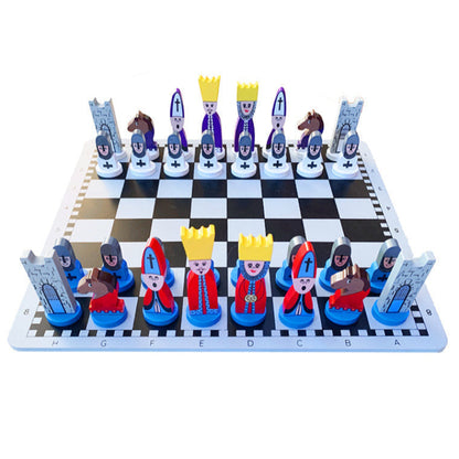 Children's Chess Set – Colour-Coded Learning Board Game for Ages 3+