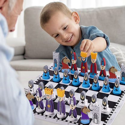 Children's Chess Set – Colour-Coded Learning Board Game for Ages 3+
