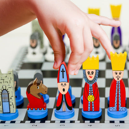 Children's Chess Set – Colour-Coded Learning Board Game for Ages 3+