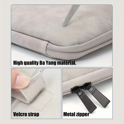Laptop Bag – Marble-Texture Faux-Leather Sleeve