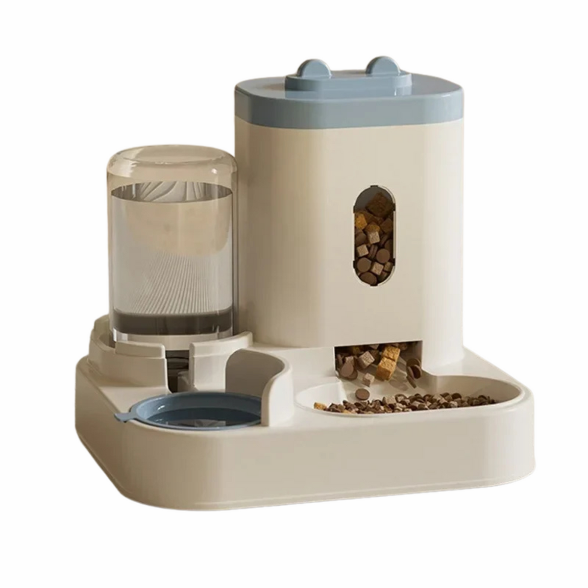 Automatic pet feeder and water station dispenser