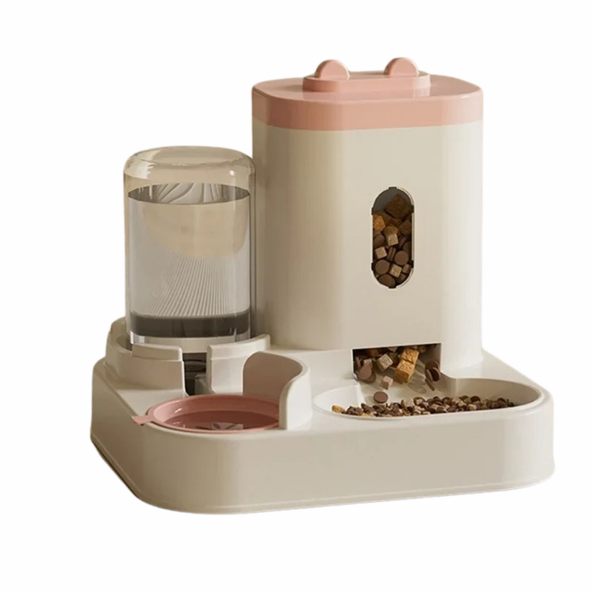 Automatic pet feeder and water station dispenser