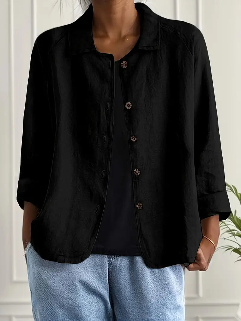 Women's Lightweight Jacket – Casual Button-Front Jacket