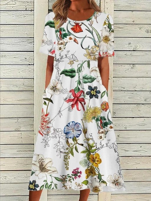 Women's summer floral midi dress