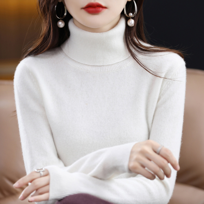 Cashmere Roll-Neck Sweater Soft Premium Knit
