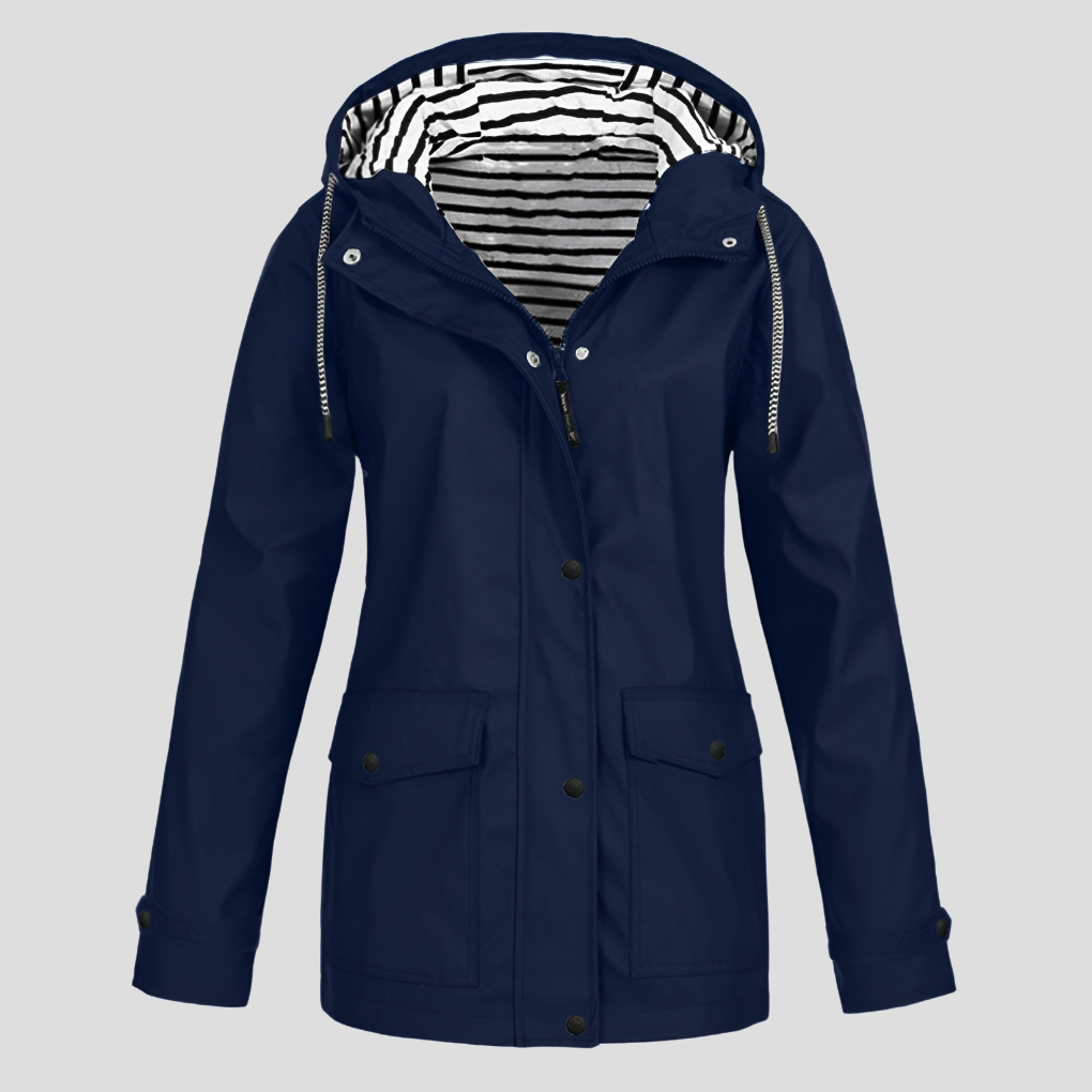 Women's Waterproof Jacket – Windproof Hooded Rain Coat