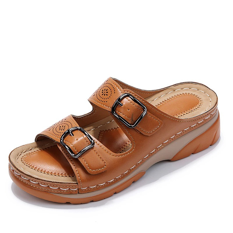 Orthopaedic Comfort Sandals for Women – Lightweight Vegan Leather Sandals with Arch Support