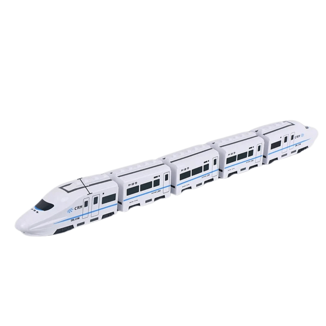 Self-driving battery toy train set for kids