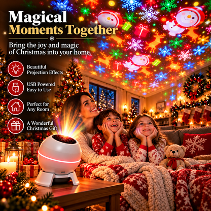 Christmas Light Projector – Moving Festive Motifs with USB