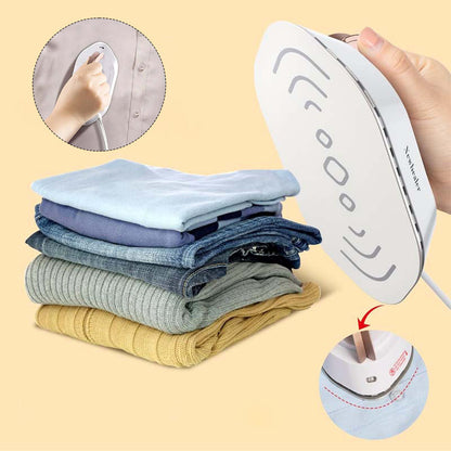 Mini dual-voltage travel iron with ceramic soleplate