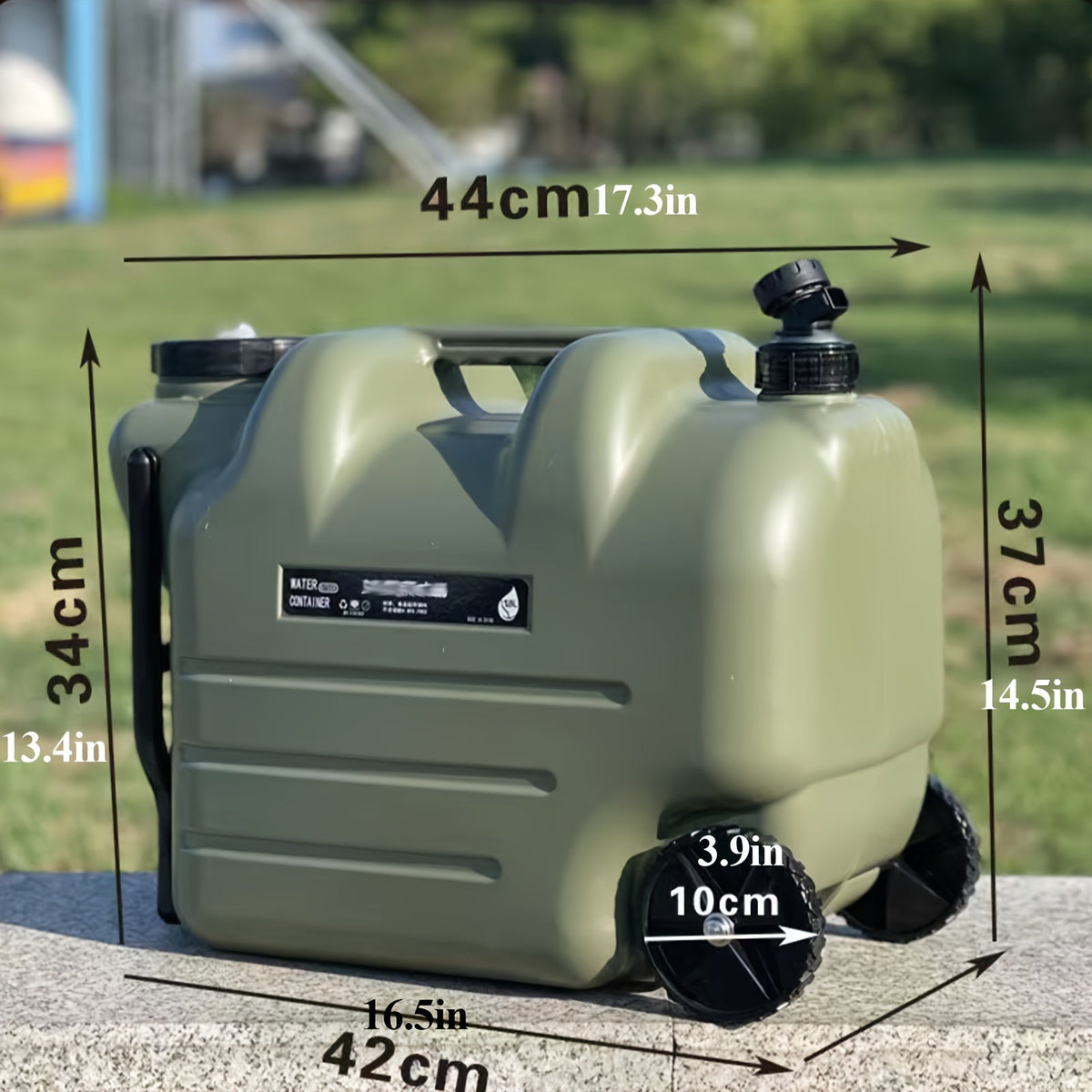 Portable Water Container – 28L Rolling Jerry Can with Wheels