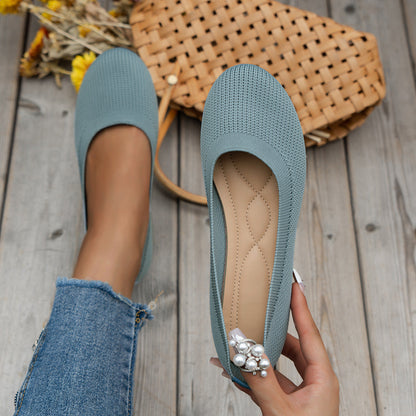 Women's slip-on cushioned comfort trainers