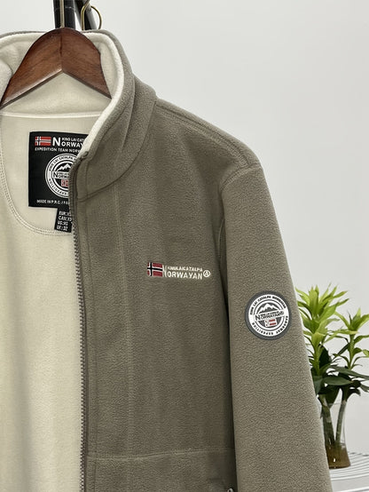 Fleece Jacket – Soft Warm Outdoor Jacket with High Collar