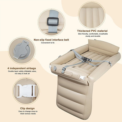 Inflatable Travel Bed – Kids' Airplane Footrest Air Bed