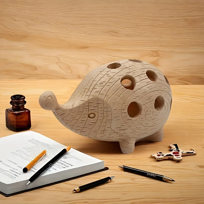 Hedgehog Pen Holder – Resin Desk Organiser
