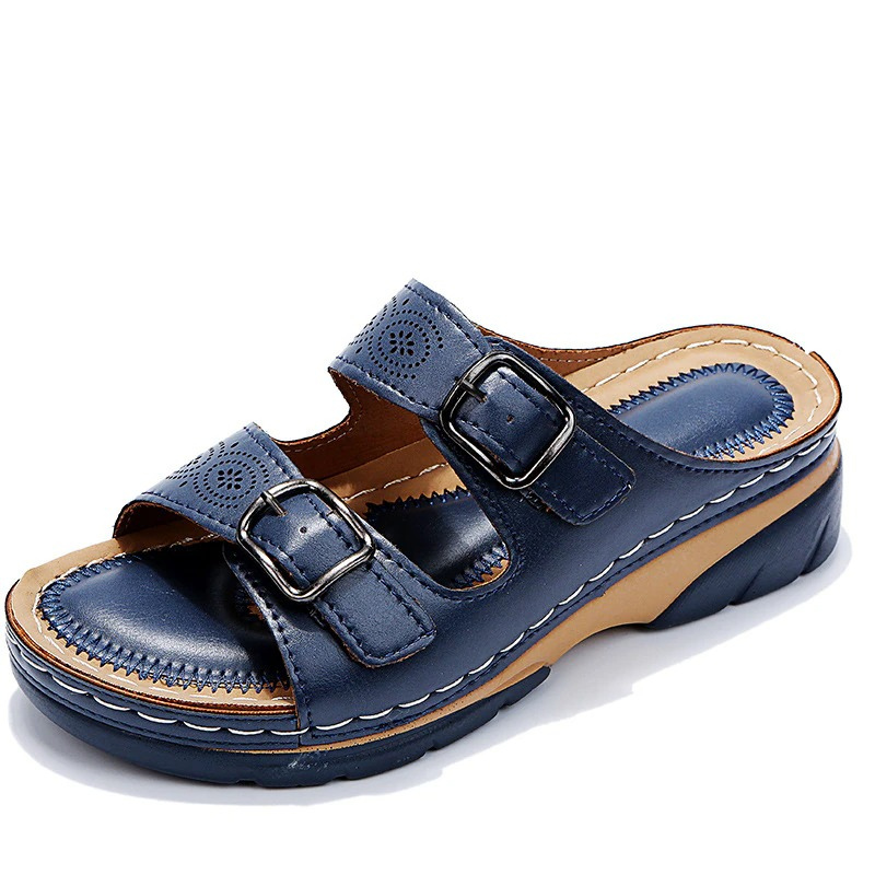 Orthopaedic Comfort Sandals for Women – Lightweight Vegan Leather Sandals with Arch Support