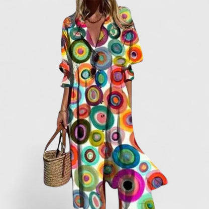 Women's elegant bohemian dress styling