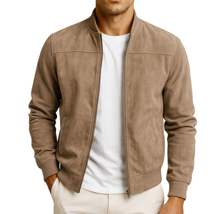 Men's minimalist zip jacket - front
