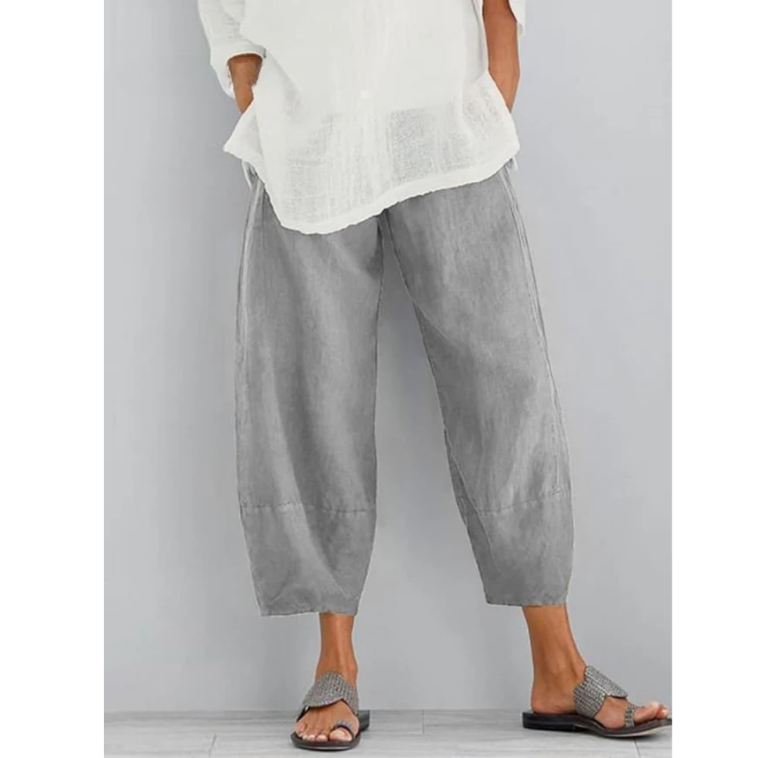 Women's relaxed linen leisure trousers