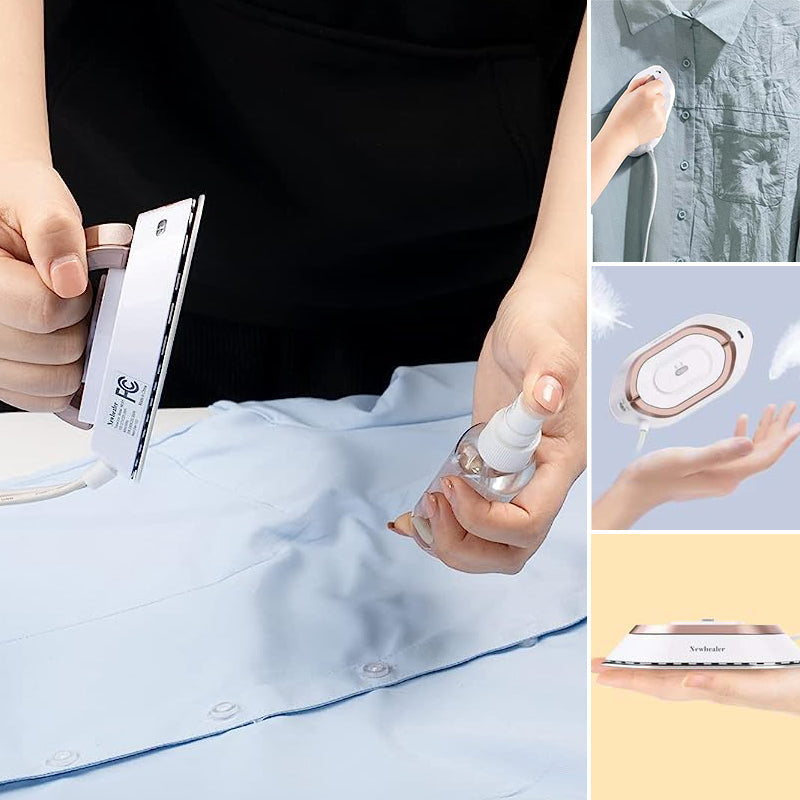 Mini dual-voltage travel iron with ceramic soleplate