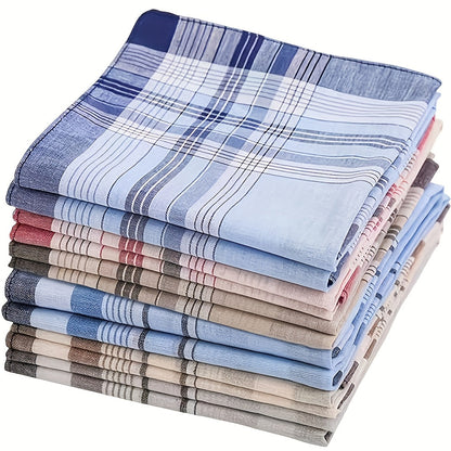Set of checked 100% cotton handkerchiefs