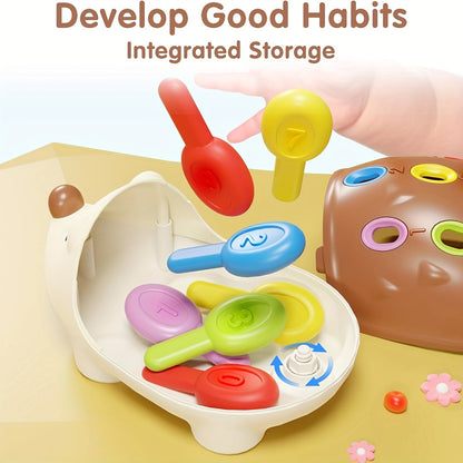 Hedgehog Peg Learning Toy – Numbers & Colours for Toddlers