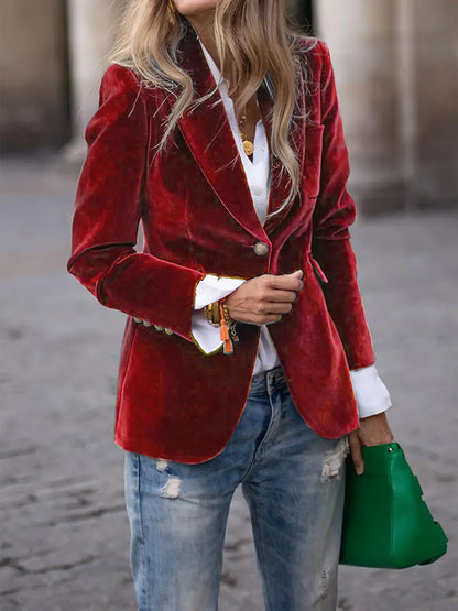 Women's shaped-waist blazer - detail