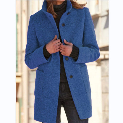 Women's classic wool-blend coat