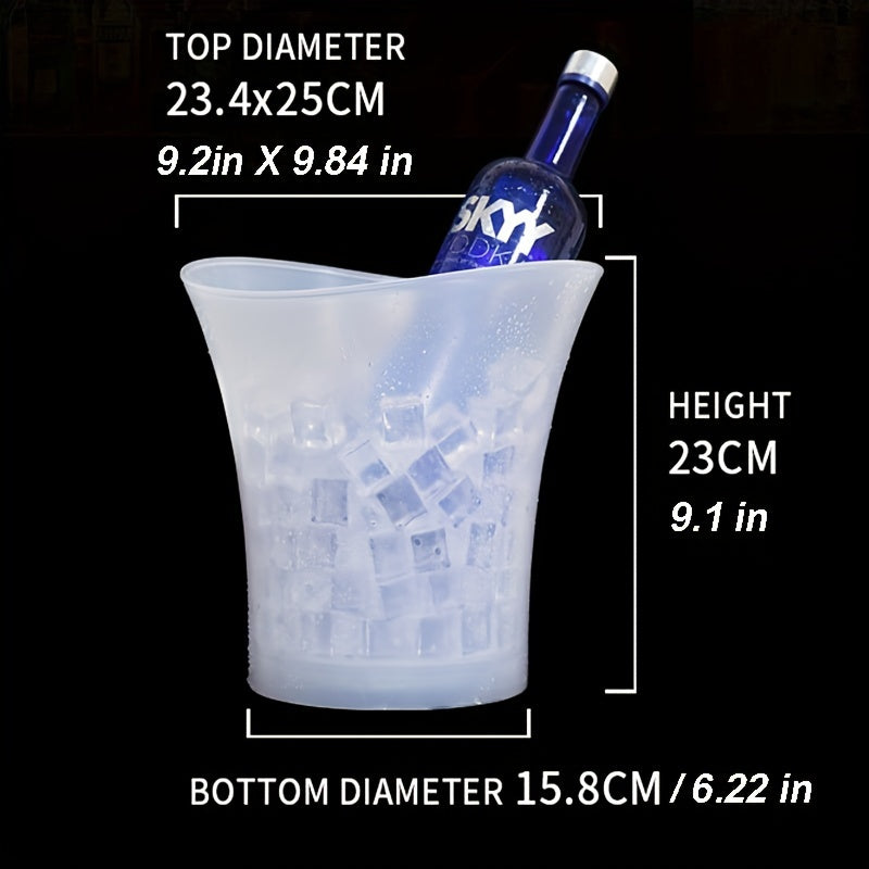 5L LED light-up ice bucket for champagne and beer