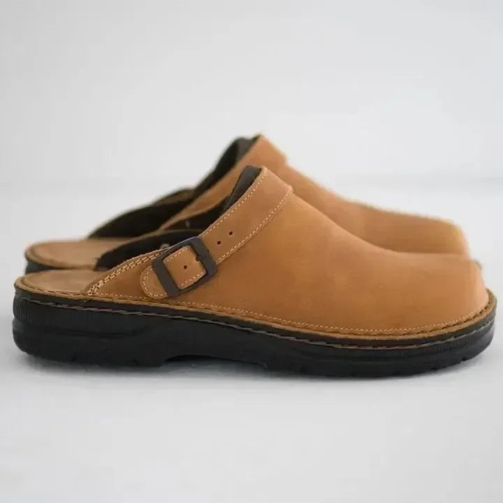 Orthopaedic House Slippers for Women, Soft Lined Slippers with Arch Support and Rubber Sole