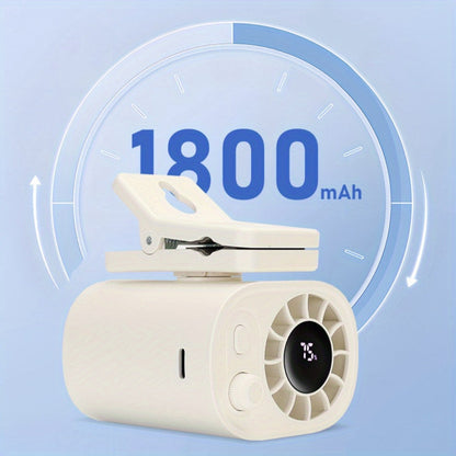 Portable clip-on mini fan with 360-degree rotation